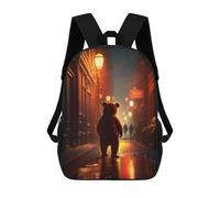 sinyumoney Red Light District Bear Backpack School Work Laptop Backpack Rucksack Bag for Men, Women & Teenage Boys 17inch
