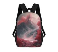sinyumoney Red Mountains Fantasy Landscape School Bags School Secondary High School College Backpack Travel for Boys/Girls/Teenagers 17inch