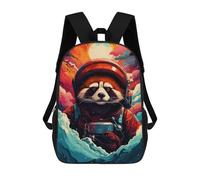 sinyumoney Red Panda Astronaut in Space Backpack School Large School Backpack for Boys for Teenage Girls Boys Women Men 17inch