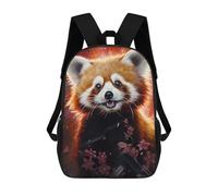sinyumoney Red Panda in Blossom Backpack Cartoon Plush Bag, 3D Backpack for Kids School Bag Birthday Gift Idea for Boys And Girls 17inch