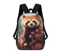 sinyumoney Red Panda in Blossoms School Backpack Business Laptop Rucksack Bag Unisex Casual Daypack for Men, Women & Teenage Boys 17inch