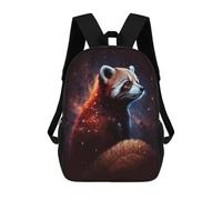 sinyumoney Red Panda in Space -4 3D Printed Children's School Backpack for Kids High Capacity Travel Rucksacks 17 Inch Book Bags Kids