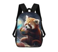 sinyumoney Red Panda in Space School Bag 3D Printed Children's School Backpack Casual Fashion Travel Backpacks for Kids School Students 17inch