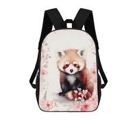 sinyumoney Red Panda in Watercolor School Backpack Lightweight Casual Daypack School Backpacks for Boys/Girls/Teenagers 17inch