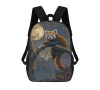sinyumoney Red Panda Moon Tree Night Backpack School Rucksack Casual Daypacks School Work Travel Bag- Perfect for Travel, Work And Daily Use 17inch