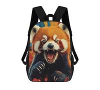 sinyumoney Red Panda Roar Kids Backpack Fashion Fun Backpack Book Bag for Boys And Teenager 3D Printed School Bags for Boys 17inch