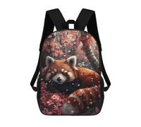sinyumoney Red Panda Sleeping Sakura School Backpack Secondary Causal Travel High School Bags for Teenage Girls Boys Women Men 17inch