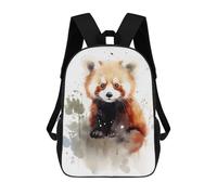 sinyumoney Red Panda Watercolor Backpack School Bag Rucksack Casual Daypacks School Work Travel Bag for Men, Women & Teenage Boys 17inch