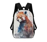 sinyumoney Red Panda Watercolor School Backpack Lightweight Airport College Students Back Pack for Teenage Girls Boys Women Men 17inch