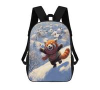 sinyumoney Red Panda Winter Fun Backpack School Bag Work Laptop Backpack Rucksack Bag for Boys/Girls/Teenagers 17inch