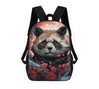 sinyumoney Red Rose Panda Moon Backpack School Bag Computer Rucksack for School/Work/Travel for Boys/Girls/Teenagers 17inch