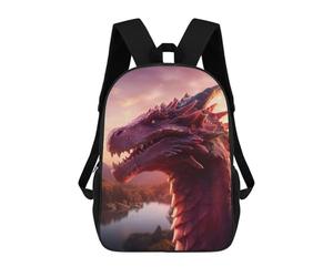 sinyumoney Red Ruby Dragon School Backpack Large Water Resistant Laptop Backpack for Girls Boys Teenage 17inch