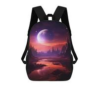 sinyumoney Red Universe Landscape Backpack School Bag Lightweight Airport College Students Back Pack for Men, Women & Teenage Boys 17inch