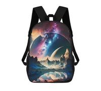 sinyumoney Reflection Of Cosmos Lake Backpack 3D Printed Children's School Backpack Kids Travel Backpacks High Capacity Book Bags Children's Backpack Rucksack 17inch