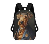 sinyumoney Regal Dog Portrait Artwork Backpack School Bag Business Durable Laptop Bag for Boys/Girls/Teenagers 17inch