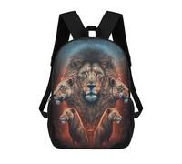 sinyumoney Regal Lion Majesty -2 Backpacks 3D Printed Kids School Backpack Outdoor Casual Daypack Fashion Casual Children Backpacks Cute Travel Bags 17inch