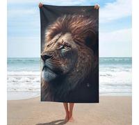 sinyumoney Regal Lion Majesty Towels Bathroom Lightweight Soft Absorbent Beach Towel Perfect The Home 130cm*80cm