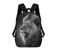 sinyumoney Regal Lion Portrait -4 Backpacks Kids Student Schoolbag,3D Printed Backpacks,Elementary And Middle School Students Backpacks for Boys Girls 17inch