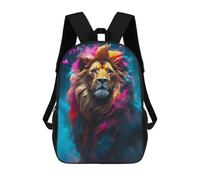 sinyumoney Regal Lion Rucksacks 3D Printed Children Backpacks Fashion Casual Daypack Cute Travel Bags Outdoor Casual Daypack for Boy And Girl 17inch