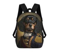 sinyumoney Regal Pet Portrait Children's School Backpack 3D Printed for Kids Travel Rucksacks Book Bags Kids School Bag 17inch