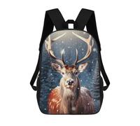 sinyumoney Reindeer Christmas Animals Children’s Backpack Girls Boys, Rucksack Bag, Daypack, Primary School, Perfect for Back to Kids School Or PE, Gifts And Travel 17inch