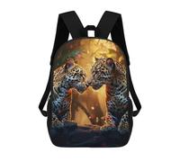 sinyumoney Relationship Jaguars Love Backpack with Pocket 3D Printed Backpacks, Travel Rucksacks Book Bags Kids School Bag 17inch