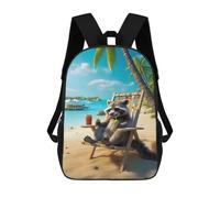 sinyumoney Relaxing The Beach School Backpack Daypacks Business Backpack Water Resistant Bookbag for Campus Outdoor Travel Sports 17inch