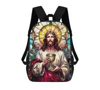 sinyumoney Religion Poster School Bags Water Resistant Travel Backpack Computer Bag for Campus Outdoor Travel Sports 17inch