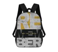sinyumoney Remember Why You Started Children's 17 Inch School Backpack 3D Printed Anime Movies for Kids Travel Rucksacks Book Bags Kids School Bag