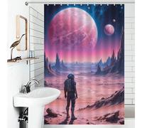 sinyumoney Remnants of Eden Shower Curtain Anti Mould Thicken Durable Polyester Modern Polyester Water Repellent for Travel Trailer 46.85x70.87Inch（119x180cm）