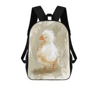 sinyumoney Resting Chicken Chick Backpack Schoolbags for Boys Girls Casual Sport Daypack Elementary Primary Large Capacity Bookbags 17inch