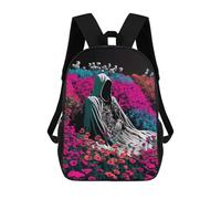 sinyumoney Resting Reaper Backpacks Kids 17inch School Backpack School Bag 3D Printed School Bag for Boys Elementary And Middle School Students
