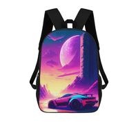 sinyumoney Retro Car 2 Children's Backpacks School Backpack 3D Printed Backpack for Kids Travel Rucksacks Book Bags Kids School Bag 17inch