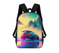 sinyumoney Retro Car 3 Rucksack Large School Backpack for Boys - Perfect for Travel, Work And Daily Use 17inch
