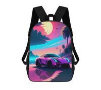 sinyumoney Retro Car 8 Backpacks 3D Printed Kids School Backpack Outdoor Casual Daypack Fashion Casual Children Backpacks Cute Travel Bags 17inch