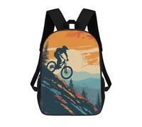 sinyumoney Retro Mountainbike Backpacks 3D Printed Kids School Backpack Outdoor Casual Daypack Fashion Casual Children Backpacks Cute Travel Bags 17inch