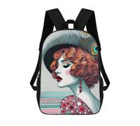 sinyumoney Retro Redhead Beauty School Backpack Daypacks Business Backpack Water Resistant Bookbag for Men/Women 17inch