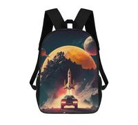 sinyumoney Retro Space Children's Backpacks Kids Fun School Bag Boys Backpack Travel Bag Student Schoolbag Book Stationery Bag Chool Bags 17inch