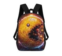 sinyumoney Retro Space Logo Backpack School Bag School Secondary High School College Backpack Travel for Teenage Girls Boys Women Men 17inch