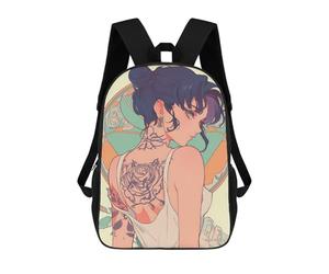 sinyumoney Retro Tattoo Anime WAIFU School Backpack Computer Rucksack for School/Work/Travel- Perfect for Travel, Work And Daily Use 17inch