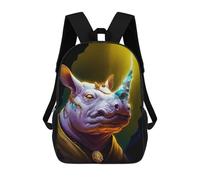 sinyumoney Rhino 17 Inch Backpack School Bag Rucksack for Girls Boys Large Capacity Kids Back Pack Lightweight School Bags for Children Students