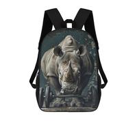 sinyumoney Rhino Fitness Muscles Gym Backpack School Bag Rucksack Casual Daypacks School Work Travel Bag for Girl, Teen Girls 17inch