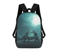 sinyumoney Rhino with Aquatic Habitat School Backpack Fashion Stationery Backpack Waterproof Casual Daypacks for Teenage Girls Boys Women Men 17inch
