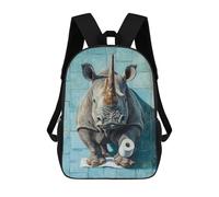 sinyumoney Rhino with Toilet Paper Roll Backpack School Bag Business Durable Laptop Bag for Boys/Girls/Teenagers 17inch