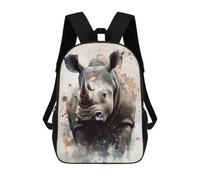 sinyumoney Rhinoceros Beauty School Backpack for Girls Backpack Water Repellent Casual Daypack Lightweight Rucksack Boy Girl School Backpack 17inch