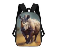 sinyumoney Rhinoceros Oil Paint School Bags Large Water Resistant Laptop Backpack for Campus Outdoor Travel Sports 17inch
