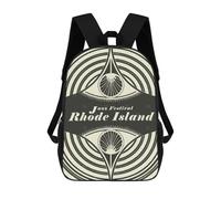 sinyumoney Rhode Island Jazz Festival Poster Backpack School Bag Business Durable Laptop Bag- Perfect for Travel, Work And Daily Use 17inch