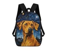 sinyumoney Rhodesian Ridgeback School Backpack Schoolbags For Girls Boys Backpack With Pocket Fashion School Bag Kids Backpack 17inch