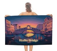 sinyumoney Rialto Bridge, Venice, Italy Basics Towel Set Absorbent Gentle on The Skin Beach Towel Super Soft Hotel Quality 130cm*80cm