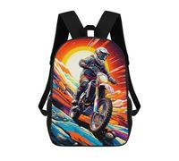 sinyumoney Rider in Motion Dirt Bike Adventure School Backpack Daypacks Business Backpack Water Resistant Bookbag - Perfect for Travel, Work And Daily Use 17inch